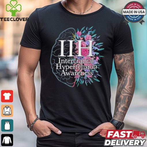 Idiopathic intracranial hypertension awareness brain floral shirt