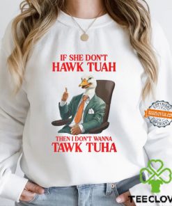 If She Don't Hawk Tuah I Don't Wanna Tawk Tuha Hawk Tush T Shirt