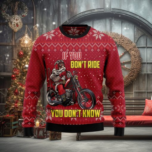 If You Don’t Ride You Don’t Know Christmas For Christmas Gifts Christmas Ugly Wool Knitted Sweater