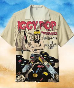 Iggy Pop And The Stooges Short Sleeve Hawaiian Shirt