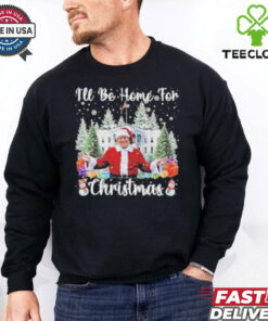I’ll Be Home For Christmas Funny Santa Claus Trump Shirt