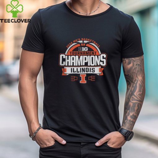 Illini Big Ten Champions Shirt Illinois Fighting Illini Blue 84 2024 Big Ten Men’s Basketball Conference Tournament Champions Locker Room T Shirt