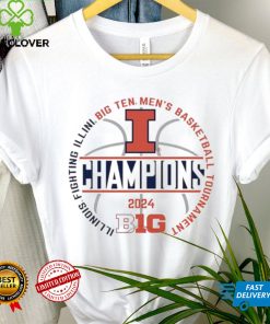 Illinois Fighting Illini 2024 Big 10 Tournament Champ Circle shirt
