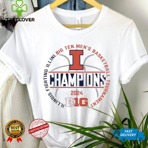 Illinois Fighting Illini 2024 Big 10 Tournament Champ Circle hoodie, sweater, longsleeve, shirt v-neck, t-shirt