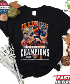 Illinois Fighting Illini Citrus Bowl Champions 2024 Dec 31 Mascot Shirt
