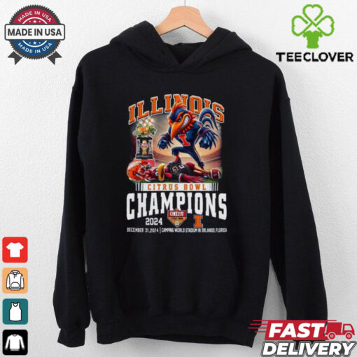Illinois Fighting Illini Citrus Bowl Champions 2024 Dec 31 Mascot Shirt