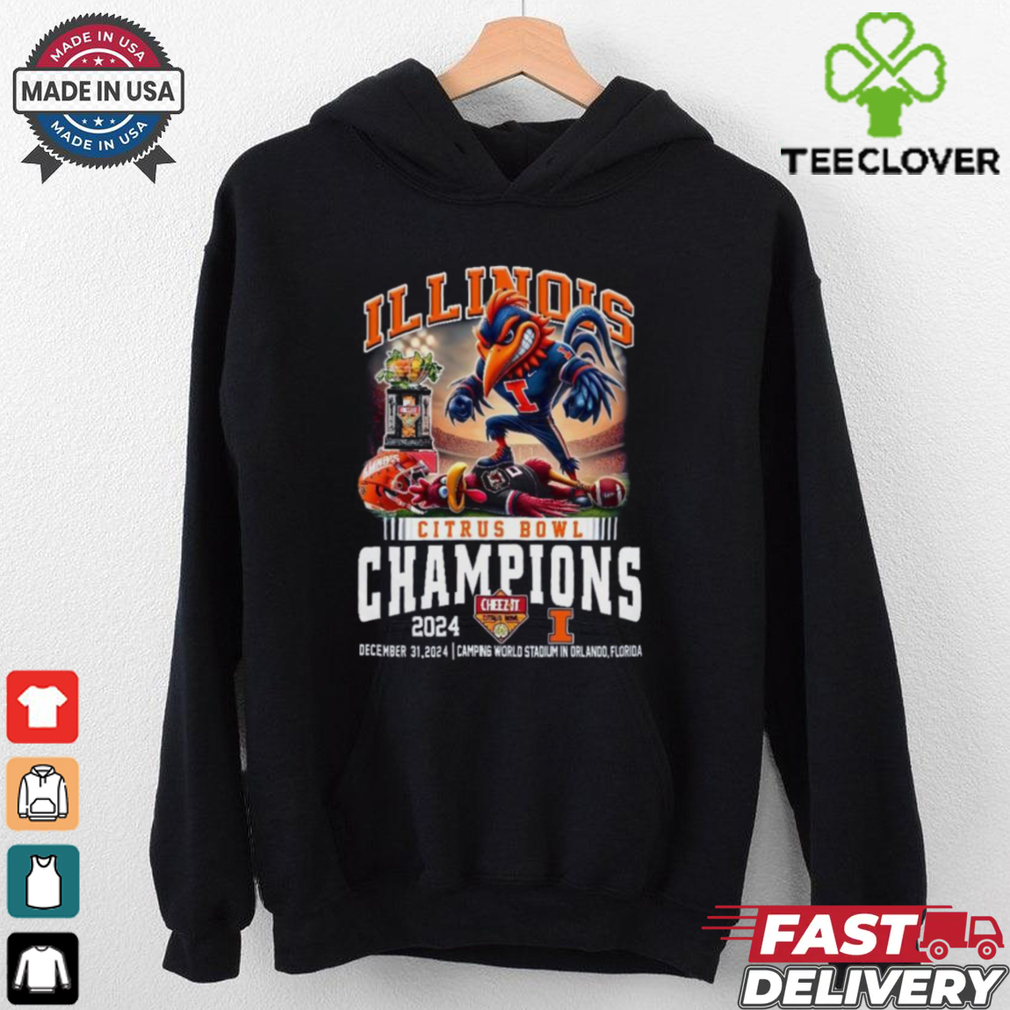 Illinois Fighting Illini Citrus Bowl Champions 2024 Dec 31 Mascot Shirt Illinois Fighting Illini Citrus Bowl Champions 2024 Dec 31 Mascot Shirt