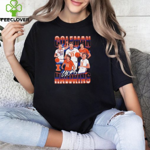 Illinois Fighting Illini Coleman Hawkins 33 signature retro shirt