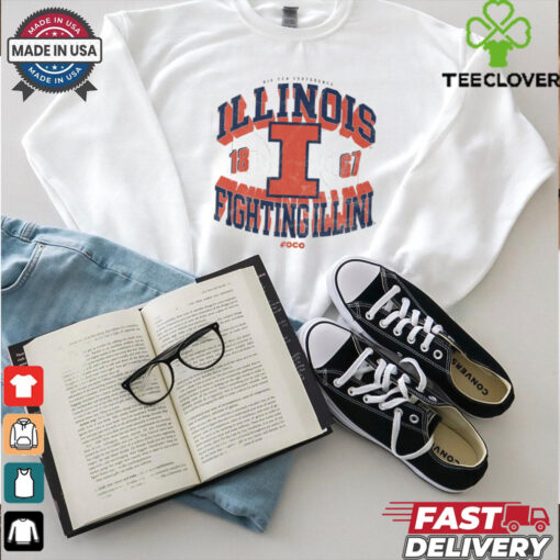 Illinois Fighting Illini Court Arched Wordmark T Shirt