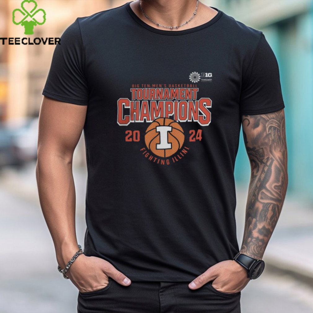 Illinois Fighting Illini Fanatics Branded 2024 Big Ten Men's Basketball Conference Tournament Champions T Shirt Illinois Fighting Illini Fanatics Branded 2024 Big Ten Men's Basketball Conference Tournament Champions T Shirt