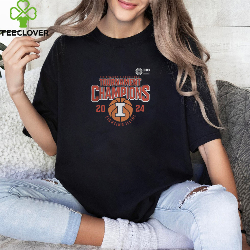 Illinois Fighting Illini Fanatics Branded 2024 Big Ten Men's Basketball Conference Tournament Champions T Shirt Illinois Fighting Illini Fanatics Branded 2024 Big Ten Men's Basketball Conference Tournament Champions T Shirt
