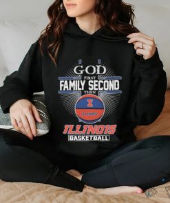 Illinois Fighting Illini God First Second Family Then Basketball Shirt