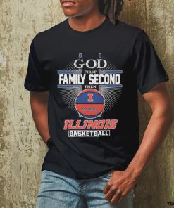 Illinois Fighting Illini God First Second Family Then Basketball Shirt