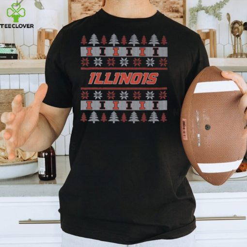 Illinois Fighting Illini Holiday Christmas Tree T Shirt