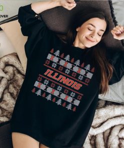 Illinois Fighting Illini Holiday Christmas Tree T Shirt