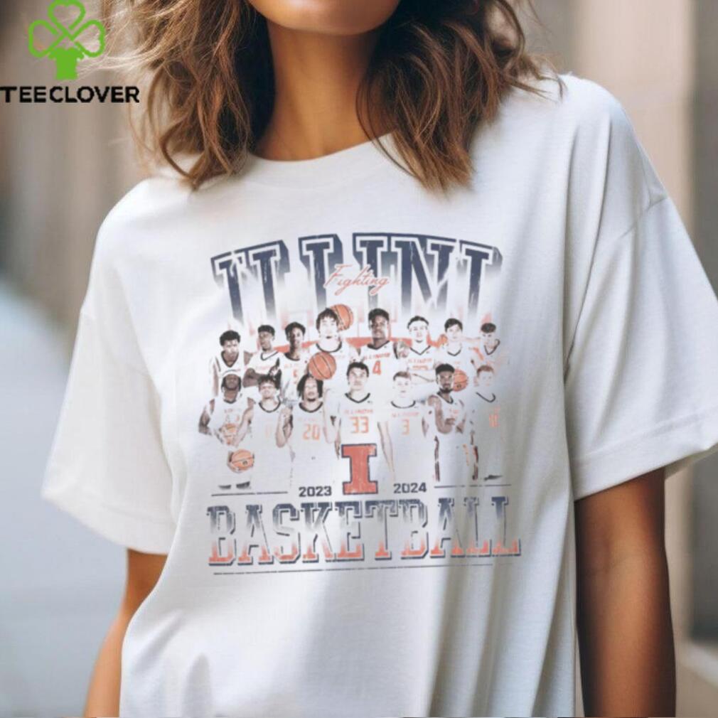 Illinois Fighting Illini Men'S 23 24 Basketball Roster Nil T Shirt Illinois Fighting Illini Men'S 23 24 Basketball Roster Nil T Shirt
