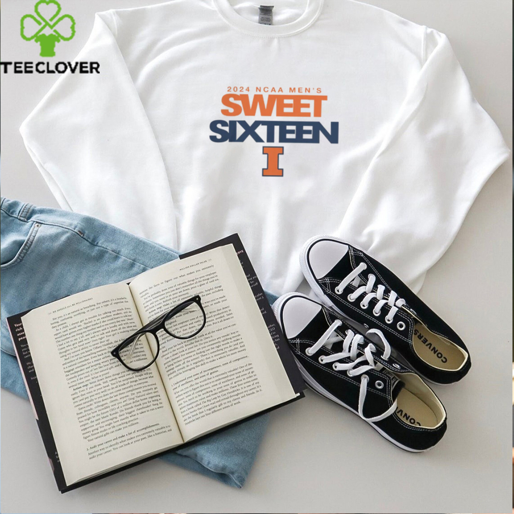 Illinois Fighting Illini Men's Basketball 2024 Sweet Sixteen T Shirt Illinois Fighting Illini Men's Basketball 2024 Sweet Sixteen T Shirt