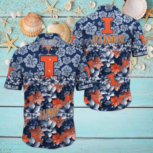Illinois Fighting Illini NCAA3 Hawaiian Shirt Trending Summer