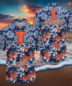 Illinois Fighting Illini NCAA3 Hawaiian Shirt Trending Summer