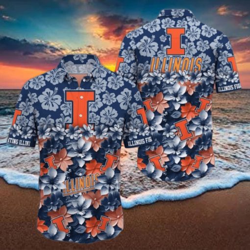 Illinois Fighting Illini NCAA3 Hawaiian Shirt Trending Summer