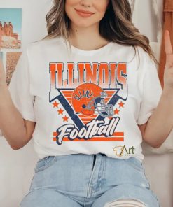 Illinois Fighting Illini Retro Football Helmet Shirt