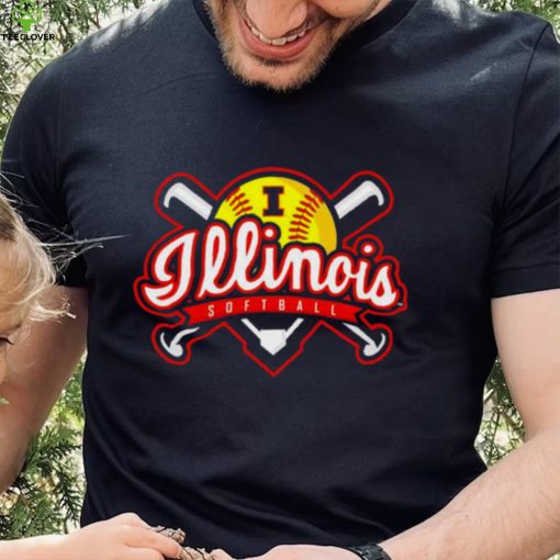 Illinois Fighting Illini Script Softball Tee shirt