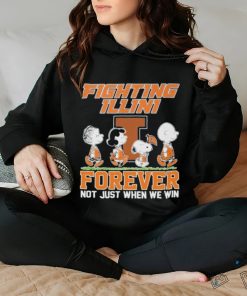 Illinois Fighting Illini Snoopy Charlie Brown Forever Not Just When We Win T Shirt