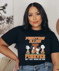 Illinois Fighting Illini Snoopy Charlie Brown Forever Not Just When We Win T Shirt