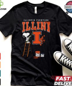 Illinois Fighting Illini Snoopy Painting Shirt 1 Illinois Fighting Illini Snoopy Painting Shirt