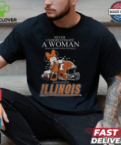 Illinois Fighting Illini x Minnie Mouse Never Underestimate A Woman Who Understands Football And Loves Shirt