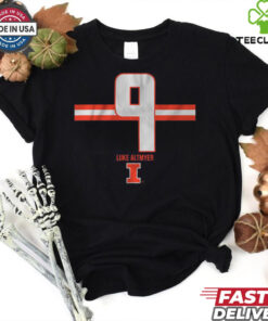 Illinois Football Luke Altmyer Number Stripe Shirt
