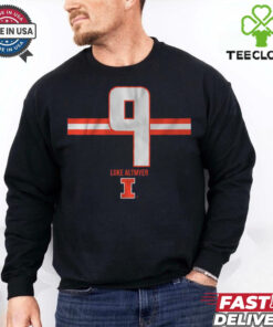 Illinois Football Luke Altmyer Number Stripe Shirt
