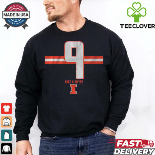 Illinois Football Luke Altmyer Number Stripe Shirt