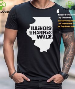 Illinois Map for Harris Walz 2024 T Shirt