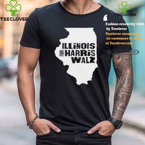 Illinois Map for Harris Walz 2024 T Shirt