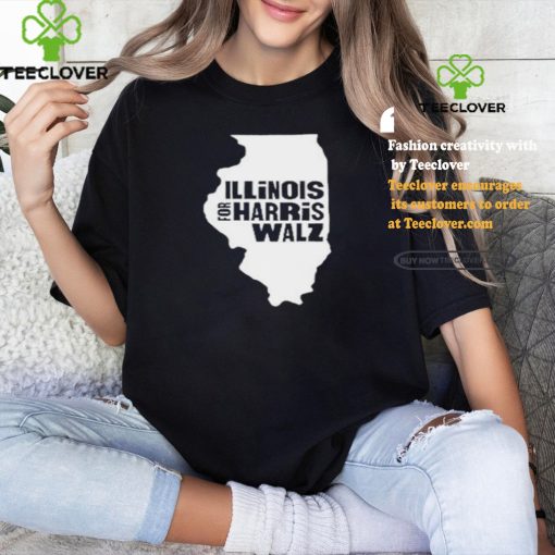 Illinois Map for Harris Walz 2024 T Shirt