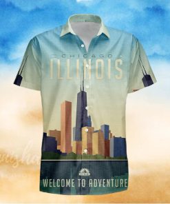 Illinois Retro Style Travel Summer 3D Hawaiian Shirt Gift For Men And Women Fans