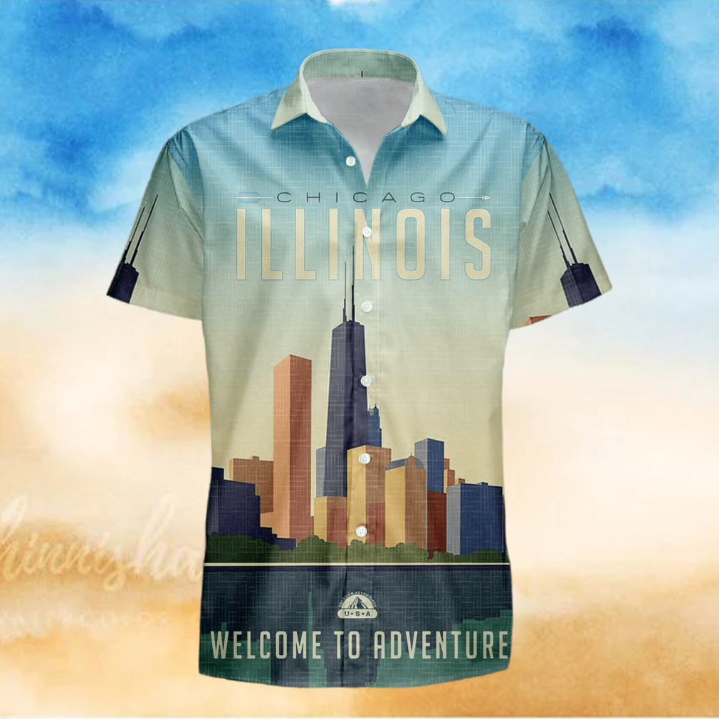 Illinois Retro Style Travel Summer 3D Hawaiian Shirt Gift For Men And Women Fans Illinois Retro Style Travel Summer 3D Hawaiian Shirt Gift For Men And Women Fans