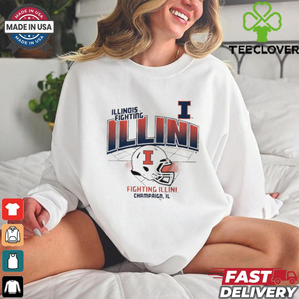 Illinois football helmet grid shirt Illinois football helmet grid shirt