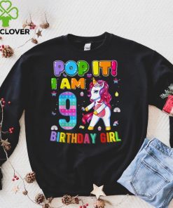 Im 9 Years Old 9th Birthday Unicorn Dabbing Girls Pop It T Shirt hoodie, Sweater Shirt