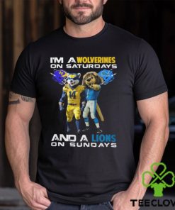 I’m A Nittany Wolverines On Saturdays And A Lions On Sundays T Shirt