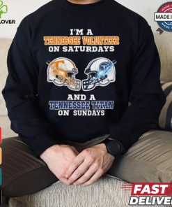 I’m A Tennessee Volunteer On Saturdays And A Tennessee Titans On Sundays Helmet Shirt