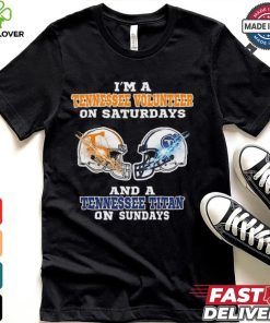 I’m A Tennessee Volunteer On Saturdays And A Tennessee Titans On Sundays Helmet Shirt