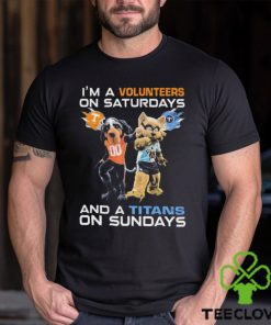 I’m A Volunteers On Saturdays And A Titans On Sundays Mascots Shirt