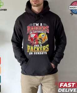 I’m A Wisconsin Badgers On Saturdays And A Green Bay Packers On Sundays Shirt