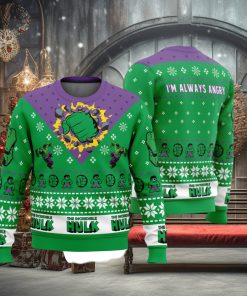 I’m Always Angry The Incredible Hulk Marvel Ugly Christmas Sweater