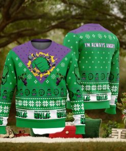 I’m Always Angry The Incredible Hulk Marvel Ugly Christmas Sweater
