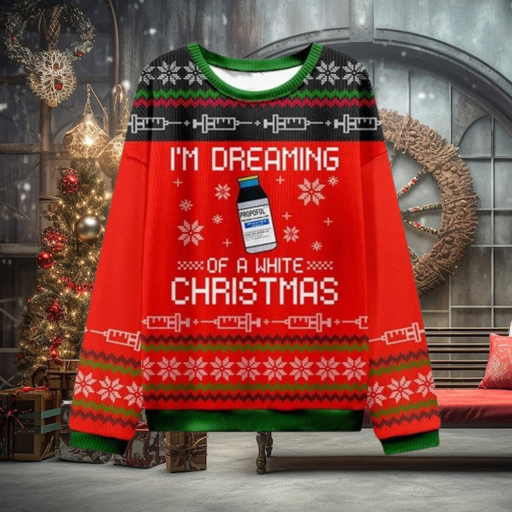 I’m Dreaming Of A White Christmas Nurse Ugly Christmas Sweater I’m Dreaming Of A White Christmas Nurse Ugly Christmas Sweater