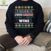 The Walking Dead Michonne slashing through the snow ugly Christmas shirt