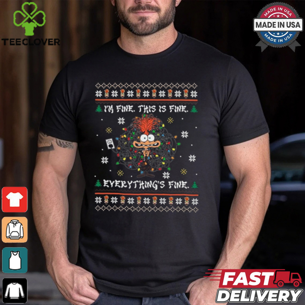 I'm Fine Everything Is Fine Shirt, Disneyland Anxiety Christmas Light Shirt I'm Fine Everything Is Fine Shirt, Disneyland Anxiety Christmas Light Shirt